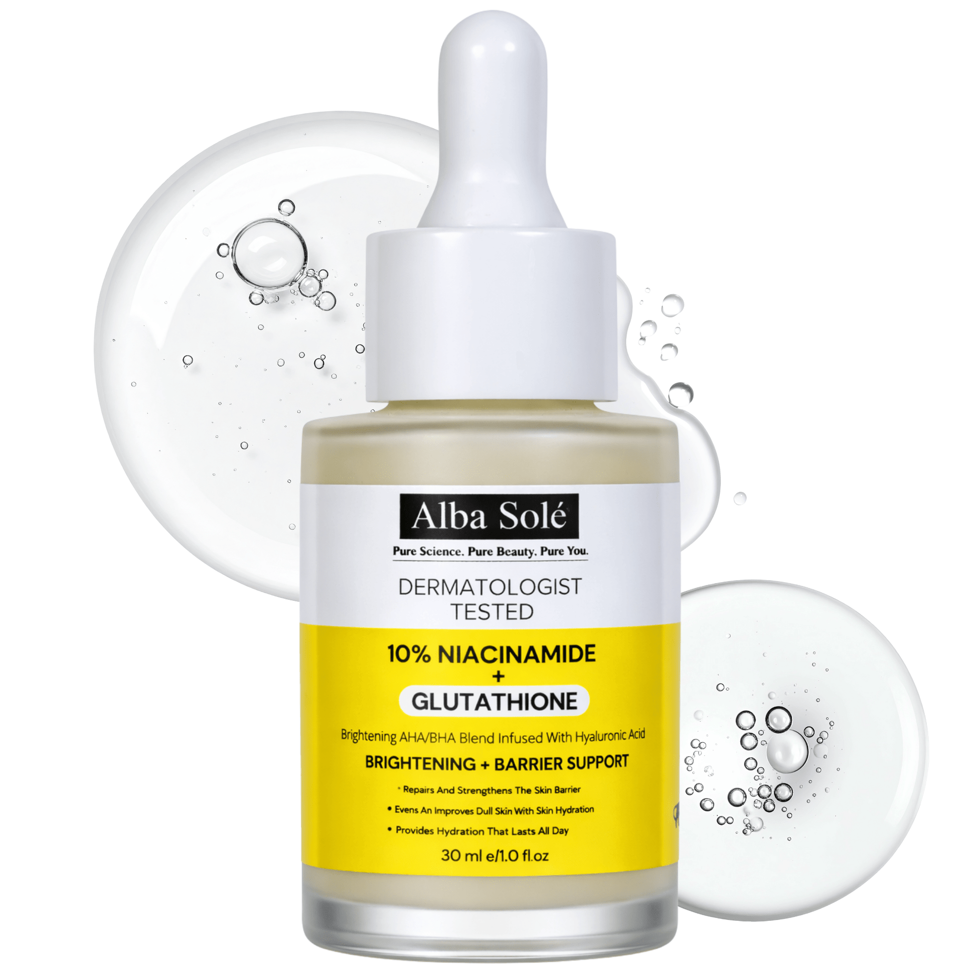 Alba Sol 10% Niacinamide+Glutathione Brightening Serum 30ml Alba Sole Alba Sol 10% Niacinamide+Glutathione Brightening Serum 30ml Alba Sole