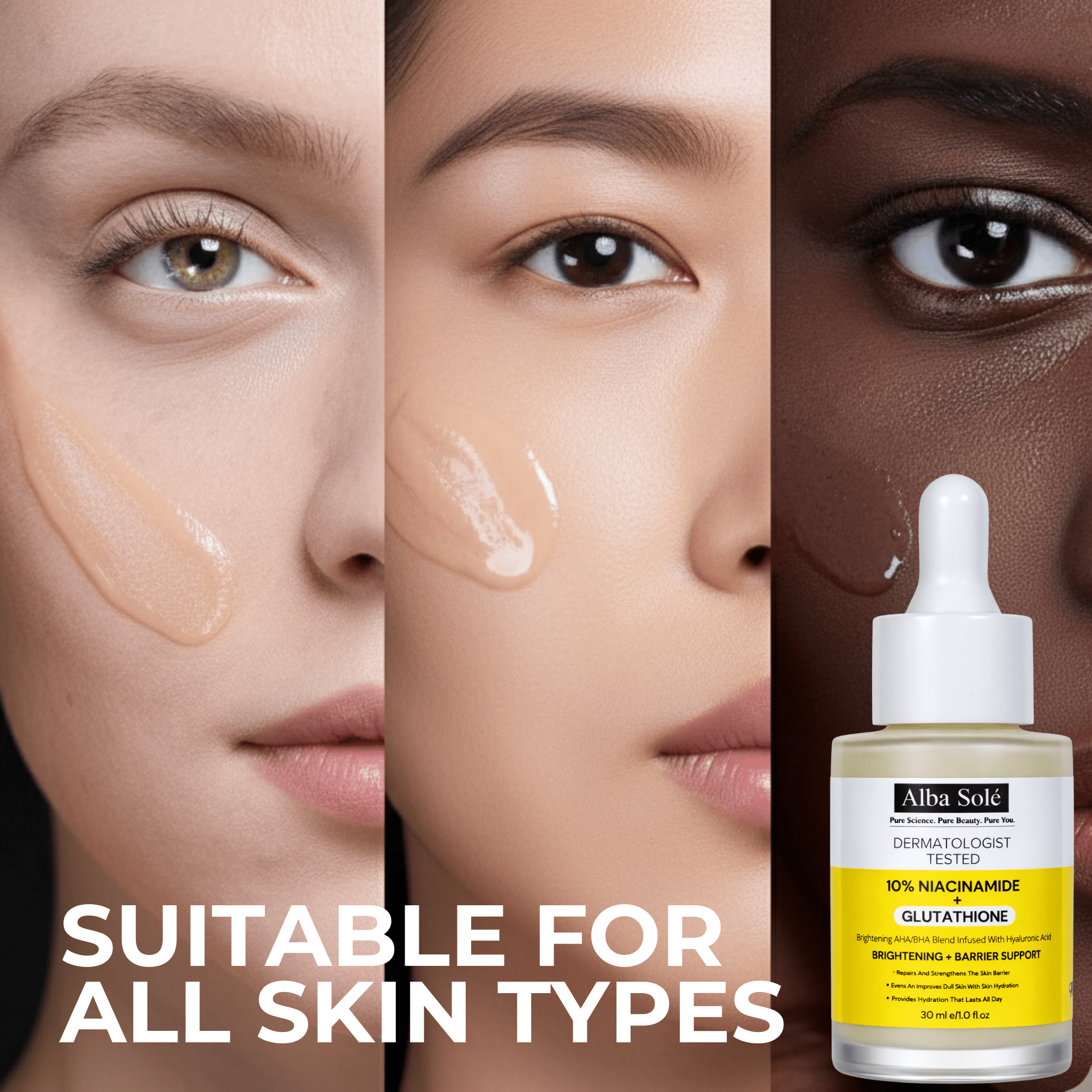 Alba Solé 10% Niacinamide + Glutathione Serum 30ml - Alba Sole