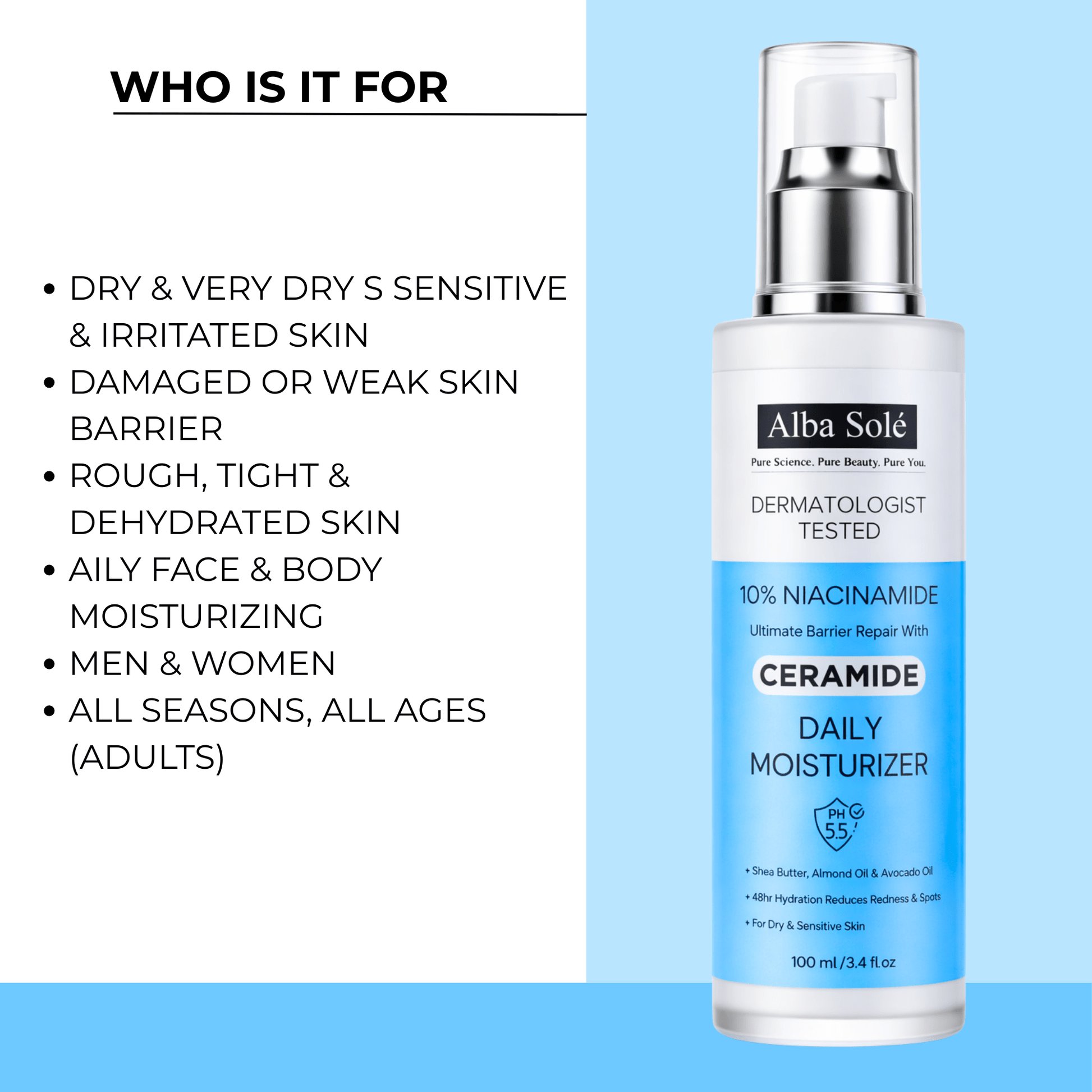 Alba Solé Barrier Repair Ceramide Moisturizer 100ml - Alba Sole