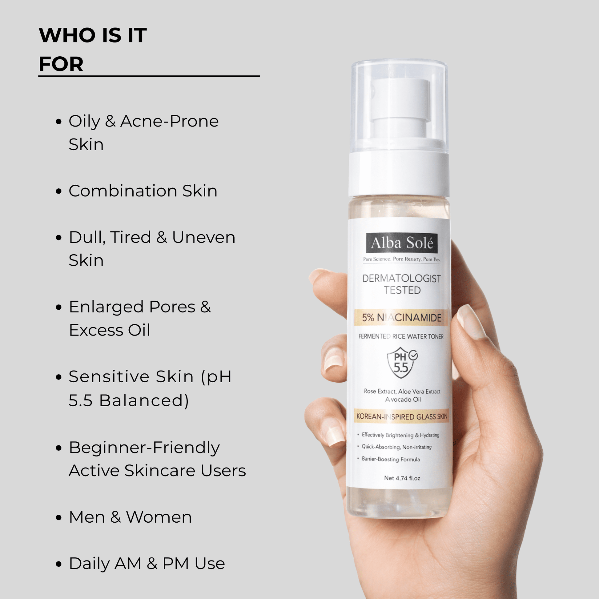 Alba Solé RICE - NIA Brightening Toner 100ml - Alba Sole