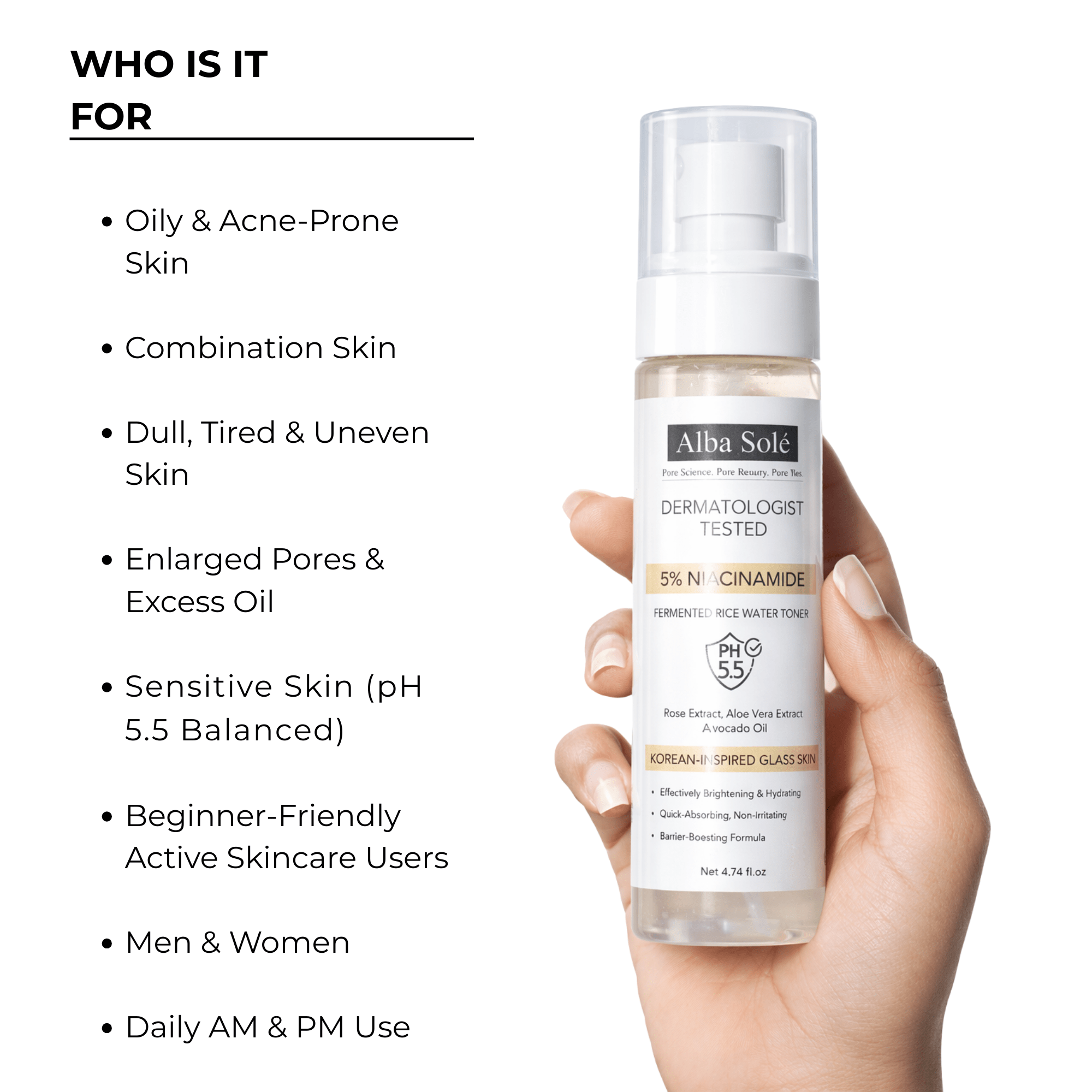 Alba Solé RICE - NIA Brightening Toner 100ml - Alba Sole