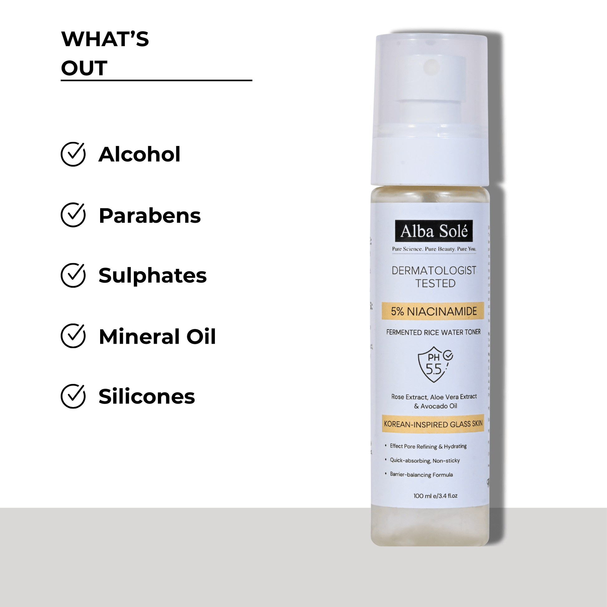 Alba Solé RICE - NIA Brightening Toner 100ml - Alba Sole